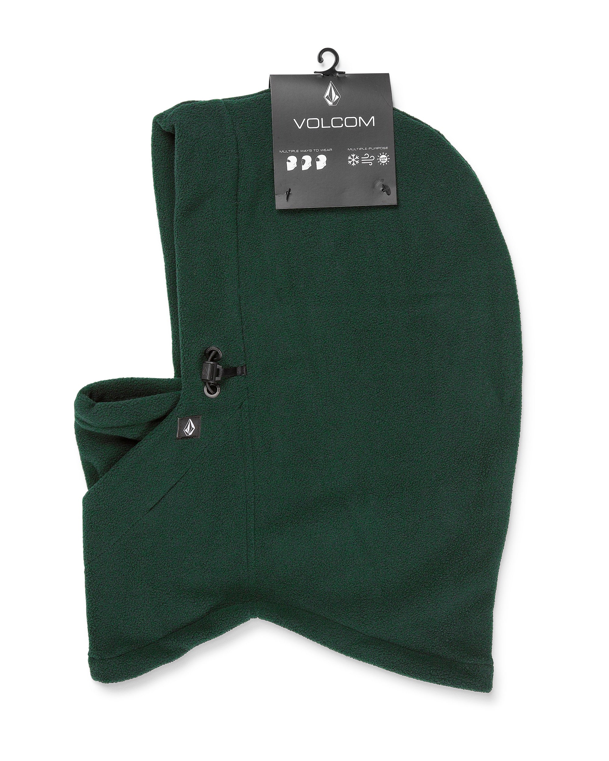 Volcom Women's V. Scout Hood - A dark green hooded sweatshirt with a white logo on the chest and black drawstrings.