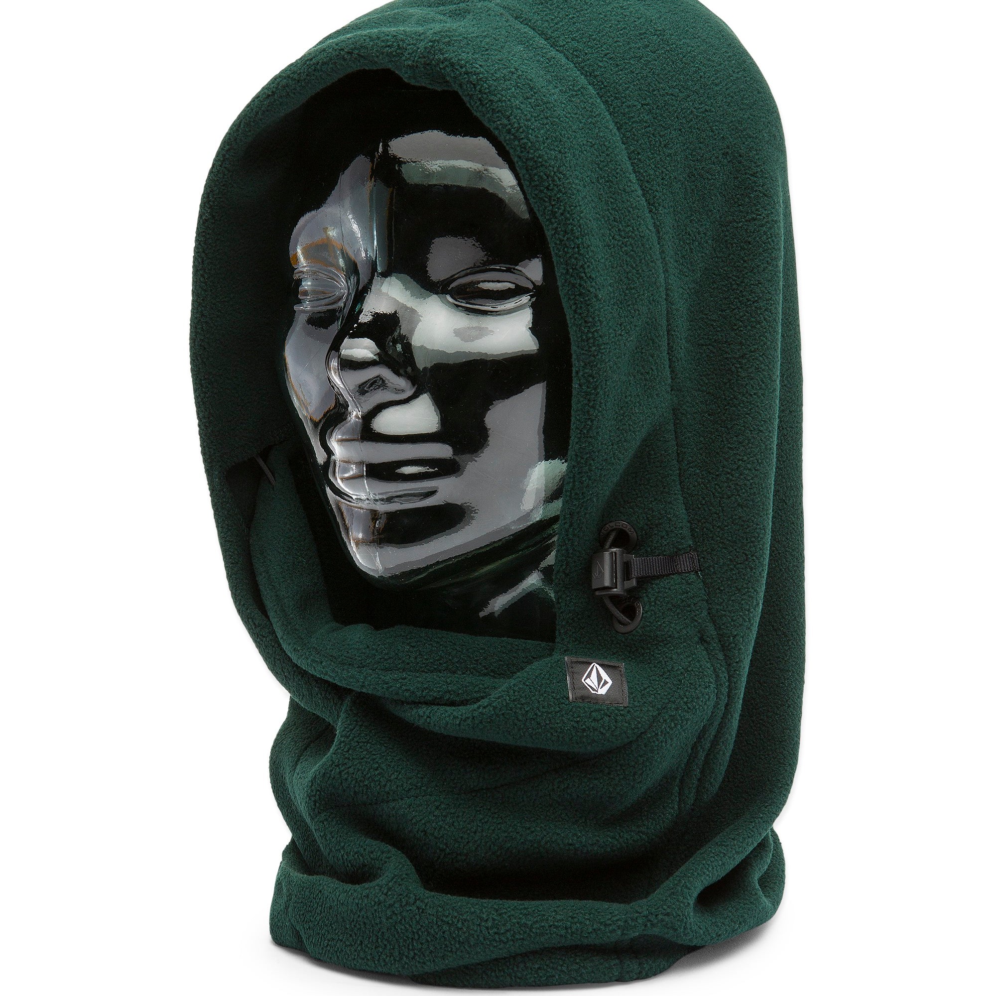 Volcom Women's V. Scout Hood - A dark green hooded sweatshirt with a white logo on the left chest and a drawstring at the hood.