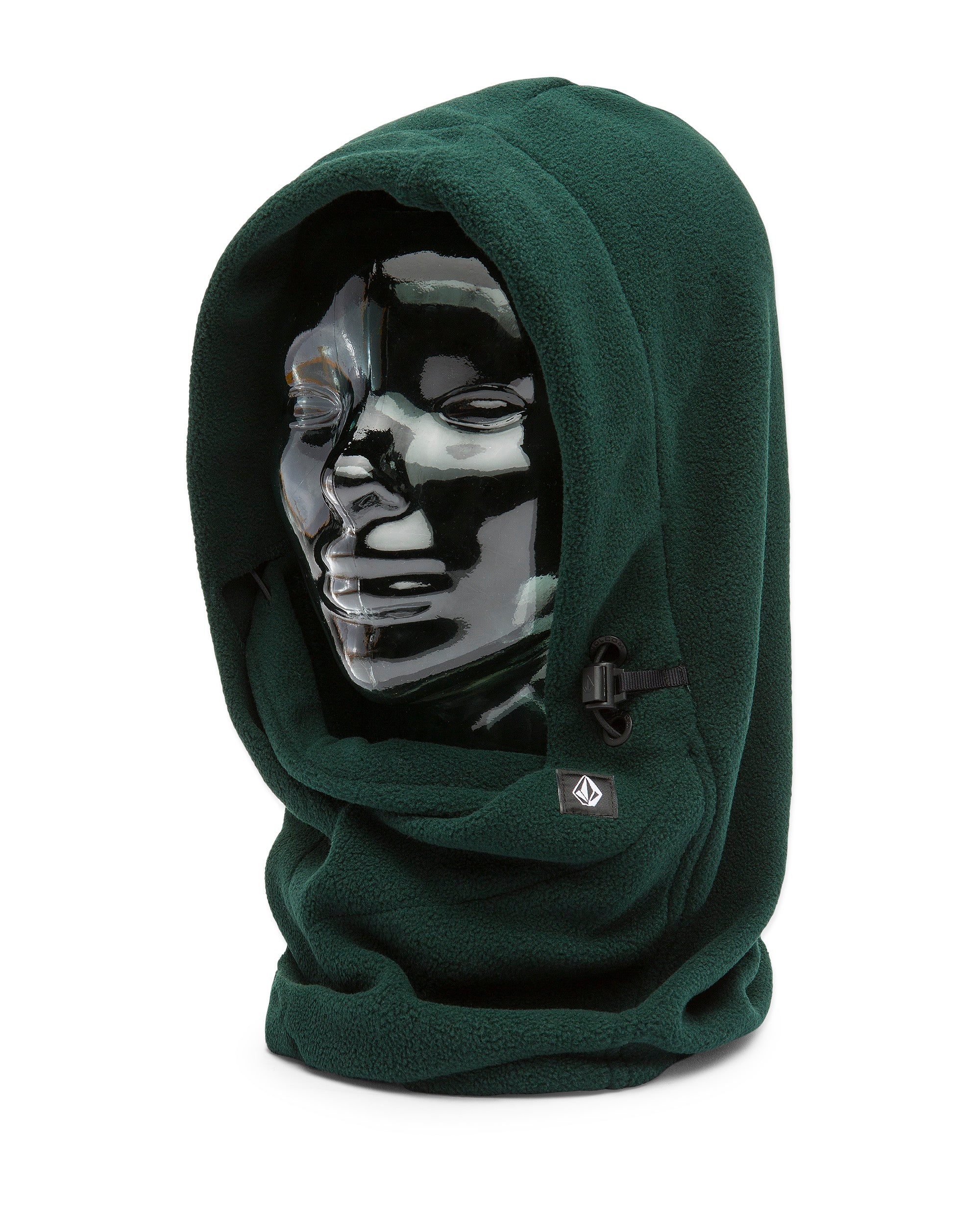 Volcom Women's V. Scout Hood - A dark green hooded sweatshirt with a white logo on the left chest and a drawstring at the hood.