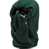 Volcom Women's V. Scout Hood - A dark green hooded sweatshirt with a white logo on the chest and a drawstring at the waist.