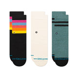 MALIBOO C SOCK 3 PK 2025 - A three-pack of socks in a light blue color with a subtle pattern.