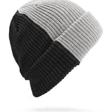Volcom Women's Check This Beanie 2025 - A black and white checkered beanie with a folded cuff at the bottom.