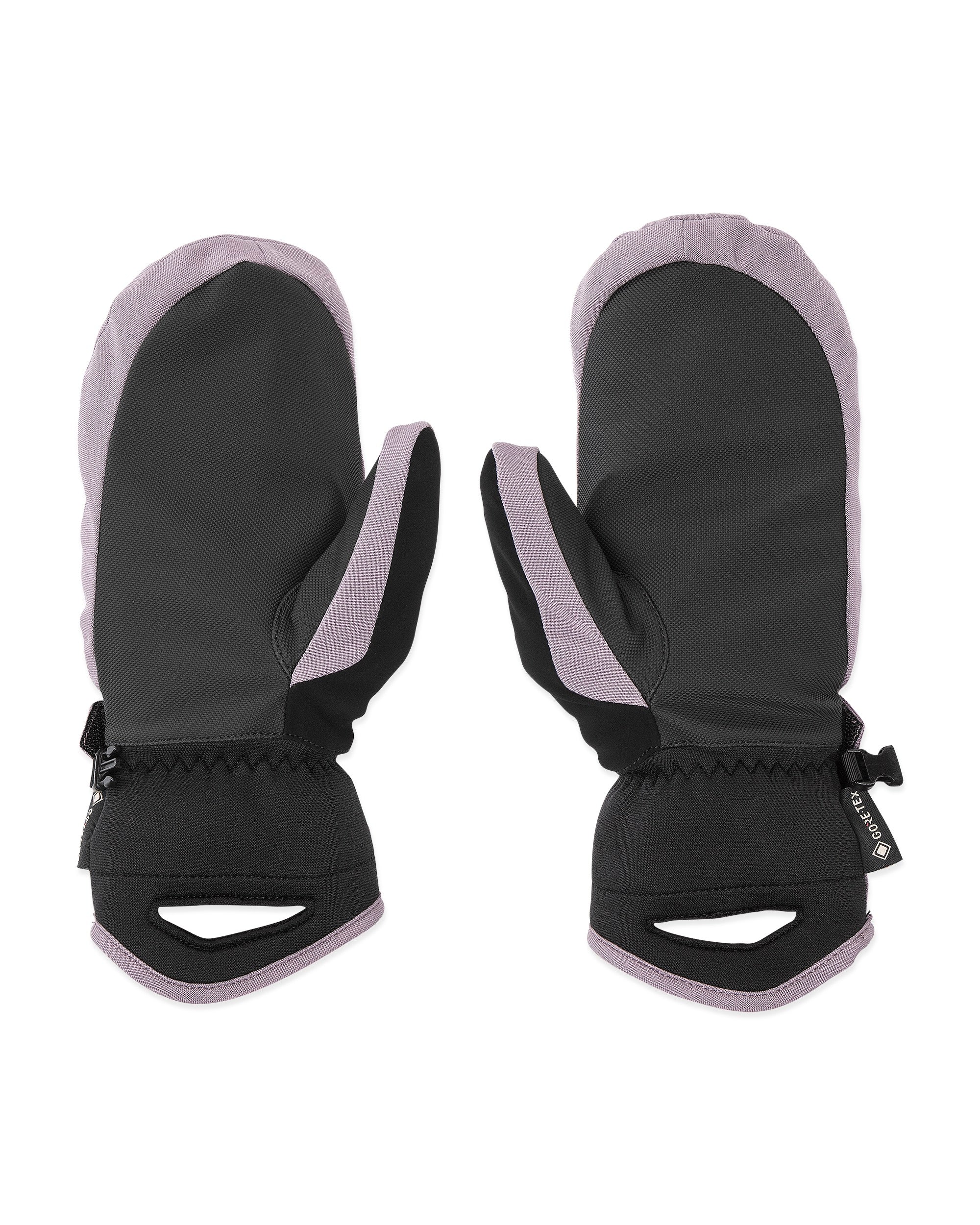 Volcom Women's Peep GORE-TEX Mitt - A black mitt with a gray trim and a small white logo on the cuff.