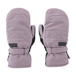 Volcom Women's Peep GORE-TEX Mitt - A pair of mittens with a quilted pattern on the back and black straps at the wrist.