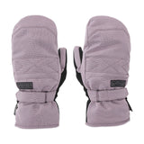 Volcom Women's Peep GORE-TEX Mitt - A pair of mittens with a quilted pattern on the back and black straps at the wrist.