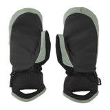 Volcom Women's Peep GORE-TEX Mitt - A black mitt with a light green trim and thumb strap, featuring a small white logo on the wrist strap.