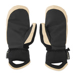 Volcom Women's Peep GORE-TEX Mitt - A black mitt with a tan trim and a small white logo on the cuff.