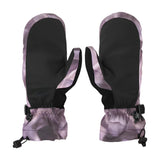 Volcom Women's V. Snow Over Mitt - A pair of black mittens with a textured palm and thumb, featuring a Velcro closure at the wrist.