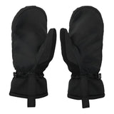 Volcom Women's Upland Mitt - A pair of black mittens with a textured pattern on the palm and thumb, featuring a Velcro strap closure at the wrist.
