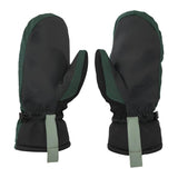 Volcom Women's Upland Mitt - A pair of black mittens with a green stripe on the wrist strap and thumb.