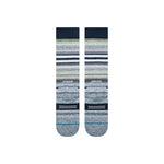 Stance Junior's Curren Snow Sock 2025 - Gray snow socks with horizontal stripes and a black heel.
