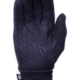 The 686 brand glove has a dark gray color with a subtle pattern and a black strap on the back.