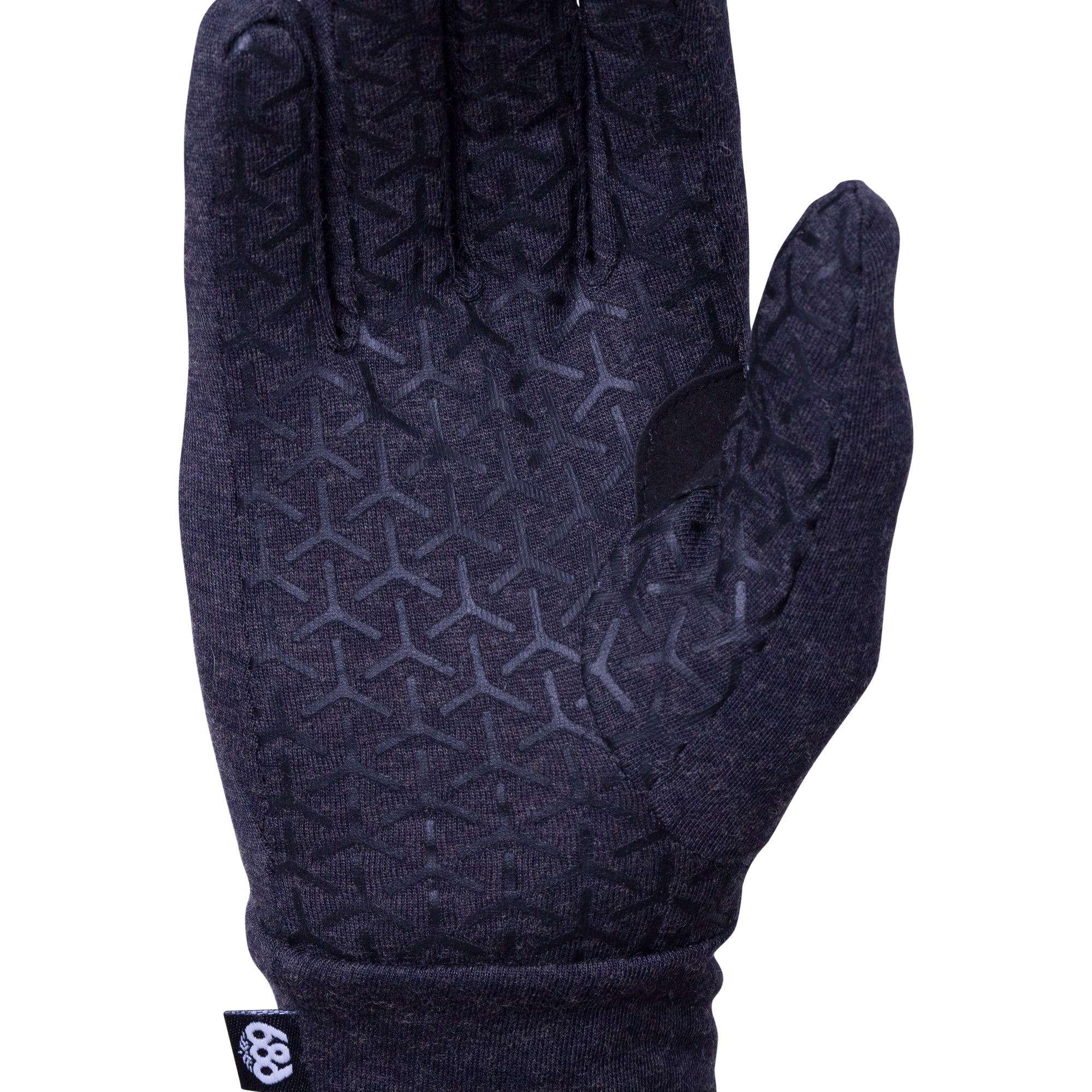 The 686 Women's GORE-TEX SMARTY 3-in-1 Gauntlet Mitt has a dark gray base with a subtle geometric pattern, and appears to be closed.