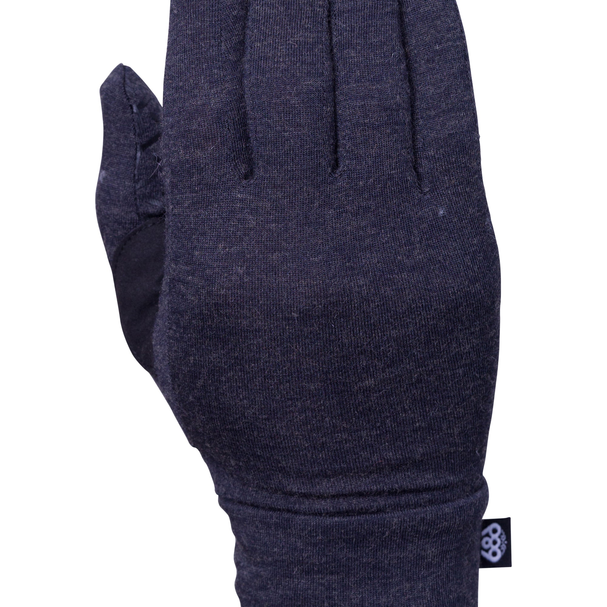 The 686 Women's GORE-TEX SMARTY® 3-in-1 Gauntlet Mitt has a dark heather gray color and appears to be shown in the back view, with an insulated hood visible.