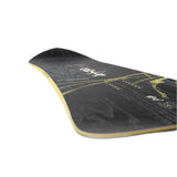 CAPiTA Kazu Kokubo Pro Snowboard 2025 - A black snowboard with yellow and white accents, featuring a wood grain pattern on its top surface.
