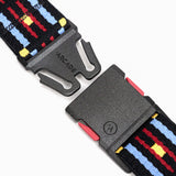 Arcade Vernon Kee Keyah Slim Belt 2025 - Black belt with red, blue, and yellow accents.