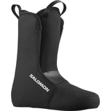 Salomon Junior Project BOA Snowboard Boots 2025 - Black snowboard boots with white logo on side and black laces.