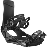 Salomon Rhythm Snowboard Bindings - Black bindings with a sleek, modern design and silver buckles.