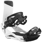 Salomon Rhythm Snowboard Bindings 2025 - A pair of black snowboard bindings with a sleek, modern design and adjustable straps.