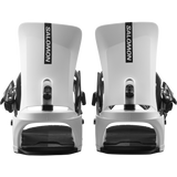 Salomon Rhythm Snowboard Bindings - White bindings with black buckles and straps.