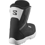 Salomon Junior Whipstar BOA Snowboard Boots 2025 - Black snowboard boots with a white logo on the side and silver BOA dials.