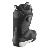Salomon Men's Dialogue Dual BOA Wide Snowboard Boots - Black snowboard boots with a textured rubber toe cap and silver BOA dials on each side.