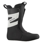 Salomon Men's Dialogue Dual BOA Wide Snowboard Boots - Black snowboard boots with a white logo on the side and black laces.