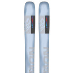Salomon QST Blank Skis 2025 - White skis with a gray logo and black stripe on top.