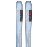 Salomon QST Blank Skis 2025 - White skis with a gray logo and black stripe on top.