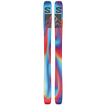 Salomon QST Blank Skis 2025 - A pair of skis with a black base and white accents on the top sheet, featuring a distinctive logo at the tip.