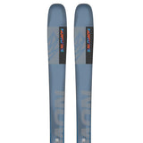 Salomon QST 92 Skis 2025 - A pair of skis with a gray base color and blue accents, featuring the brand name "SALOMON" in large letters on the top.