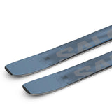 Salomon QST 92 Skis 2025 - A pair of skis with a blue-gray color and white lettering that reads "QST" on the top.