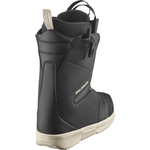 Salomon Faction BOA Snowboard Boot 2026 - A black snowboard boot with a white sole and laces, featuring a textured pattern on the side.