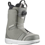 Salomon Men's Faction BOA Snowboard Boots 2025 - A pair of gray snowboard boots with a black BOA dial on the side.