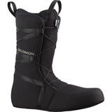 Salomon Men's Faction BOA Snowboard Boots 2025 - Black snowboard boots with a textured pattern on the upper material and silver metal hardware.