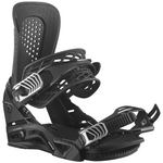 Salomon Hologram Snowboard Bindings - Black bindings with silver buckles and straps.