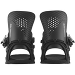 Salomon Hologram Snowboard Bindings - 2026 snowboard bindings with a holographic design on the straps and buckles.