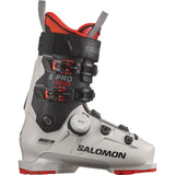 Salomon Men's S/PRO SUPRA BOA 120 Ski Boots 2025 - Black ski boot with red accents and white lettering on the side.