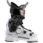 Salomon Women's S/PRO SUPRA BOA 105 Ski Boots 2025 - Black ski boot with rose gold accents and a black BOA dial on the side.
