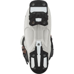 Salomon Women's S/PRO SUPRA BOA 105 Ski Boots 2025 - A white ski boot with a black strap and silver buckles.