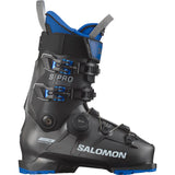 Salomon Men's S/PRO SUPRA BOA 120 Ski Boots 2025 - Black ski boot with blue accents and a textured pattern on the side.