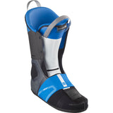 Salomon Men's S/PRO SUPRA BOA 120 Ski Boots - A pair of black ski boots with a blue strap and white lettering on the side.
