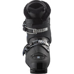 Salomon Junior Team T2 Ski Boots 2025 - Black ski boots with blue accents and silver buckles.
