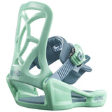 Salomon Youth GoodTime Snowboard Binding - A mint green snowboard binding with a gray strap and buckle.
