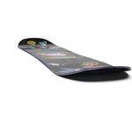 Salomon Junior's Grail Snowboard 2025 - A black snowboard with a blue and red logo on top.