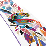Salomon Junior's Grace Snowboard 2025 - A snowboard with a colorful, abstract design featuring a stylized bird in flight.