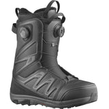 Salomon Launch BOA SJ Snowboard Boots 2025 - Black snowboard boots with a textured pattern on the side and a BOA dial on top.