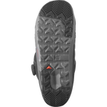 Salomon Launch SJ BOA Snowboard Boots 2026 - Black snowboard boots with a textured, rubber sole and red accents on the side.