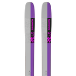 Salomon S/Lab QST X Skis 2026 - A pair of skis with a purple and gray color scheme, featuring a distinctive black stripe down the middle.
