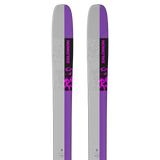 Salomon S/Lab QST X Skis 2026 - A pair of skis with a purple and gray color scheme, featuring a distinctive black stripe down the middle.